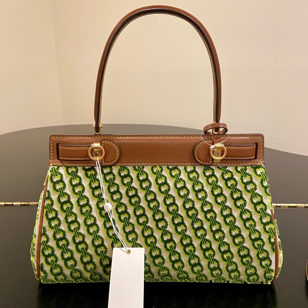Tory Burch NWT luxury RARE Authentic Lee Radziwill Fil Coupe Small Satchel/bag - Picture 7 of 17